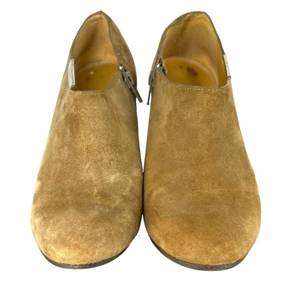 Coach Seneca Brown Suede Stiletto Round Toe Snakeskin Heels 7 - Picture 2 of 13